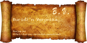 Burián Veronika névjegykártya